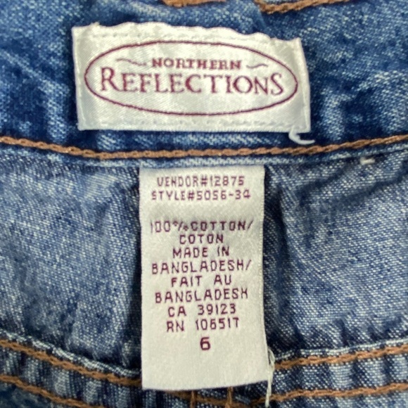 Northern Reflections Denim Long Shorts or Capris Size 6 Blue Jean 100% Cotton - Picture 6 of 7